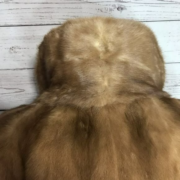 AJ Ugent Autumn Haze Emba Natural Brown Mink Coat - Picture 16 of 16